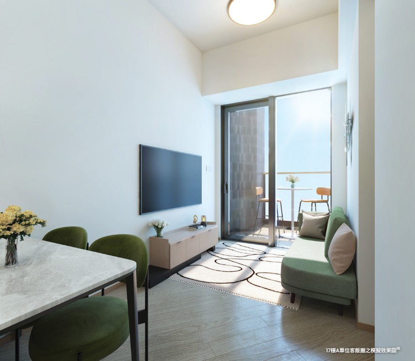 映居 Foto+ 開放式客廳設計 連接露台採光充足小型住宅單位