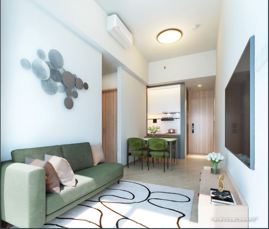 映居 Foto+ 開放式客飯廳設計 配備小型餐桌及梳化空間規劃