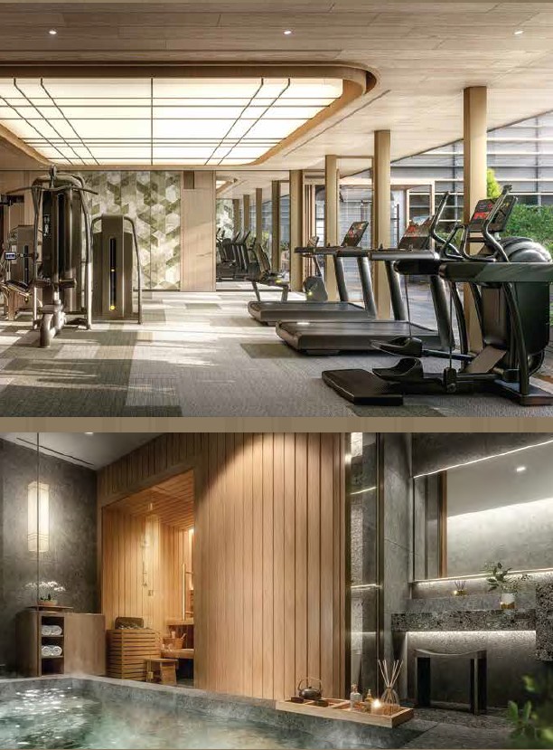 瑜意 Zendo House 住客健身室及水療設施 健身器材與桑拿放鬆空間