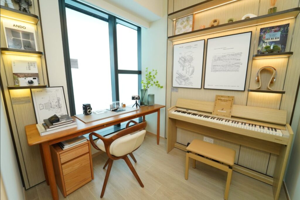 薈淳 CONNEXT 書房及多功能房設計 書桌與鋼琴空間佈局