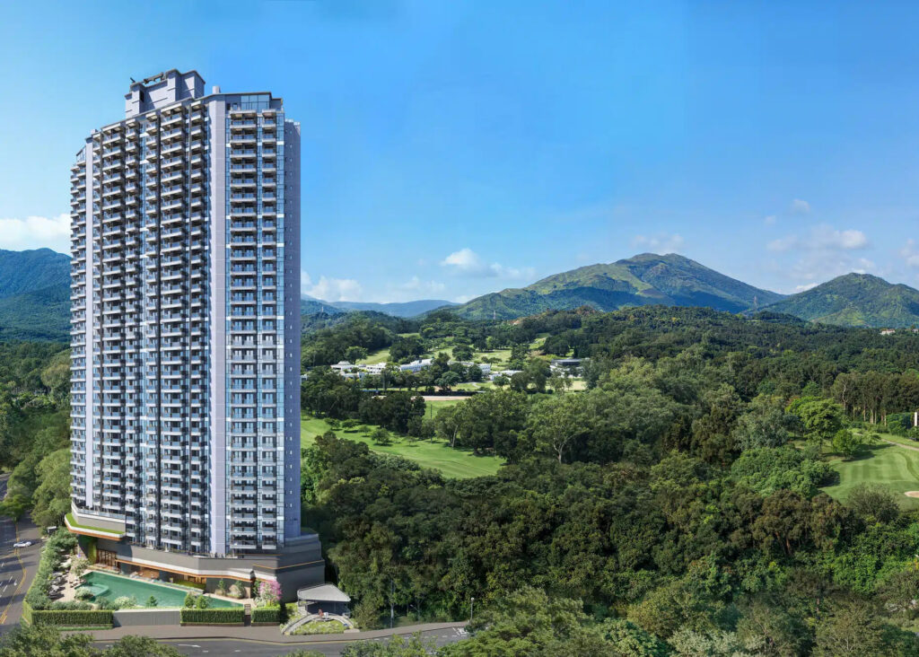 雲向 Cloudview 粉嶺高爾夫球場旁住宅大樓外觀 坐擁翠綠山景與自然環境