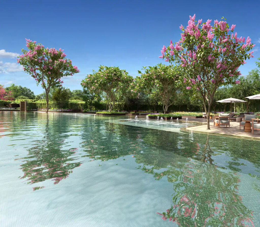 雲向 Cloudview 園林泳池設計 戶外度假式游泳池與綠化景觀